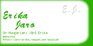 erika jaro business card